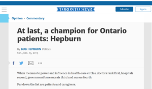 At last, a champion for Ontario patients: Hepburn
