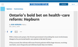 Ontario's bold bet on health-care reform: Hepburn