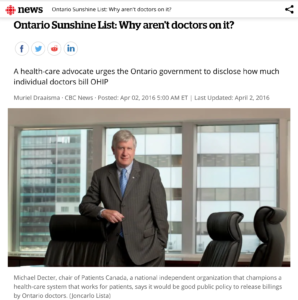 Ontario Sunshine List: Why aren't doctors on it?